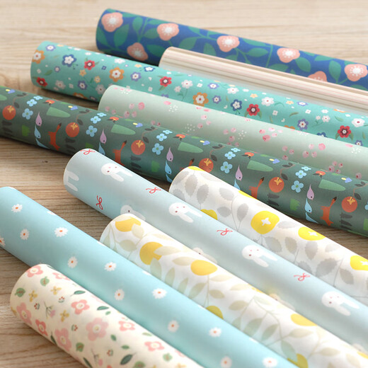 G LUXOME small fresh floral student bag book cover book paper Valentine's day Christmas decoration DIY handmade paper gift wrapping paper birthday gift paper 14069 (10 pictures) [52x75cm]