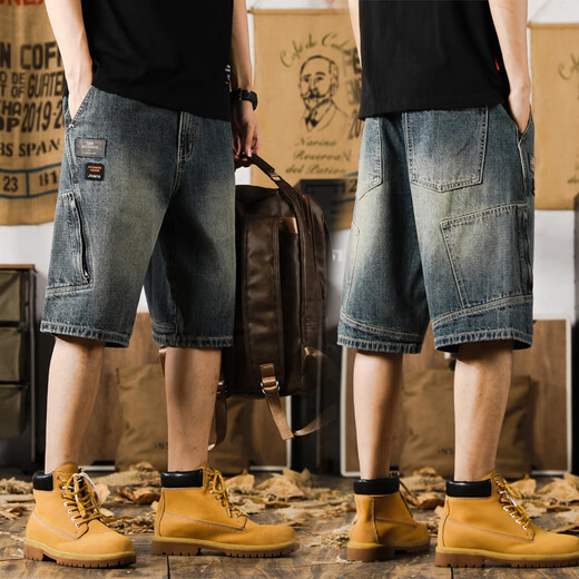 Rankdavid Light Luxury New Brand American Casual Denim Shorts Мужчины носят 5 минут.