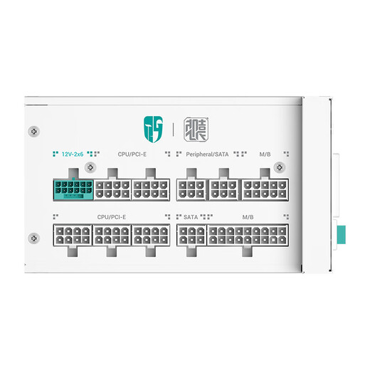 Jiuzhou Fengshen (DEEPCOOL) PR750G WH Ape Universe Netzteil, weiß, PPLP Gold zertifiziert, 750 W Vollmodul ATX3.1 Netzteil mit seitlichem Stecker, 10 Jahre Garantie