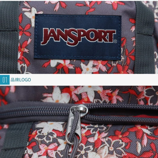 JANSPORT杰斯伯户外旅行功能男女双肩背包时尚通勤电脑包 繁花-T3140DP-电脑隔层+水杯侧袋