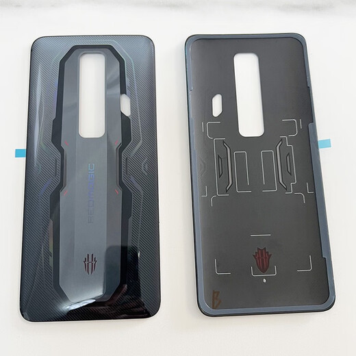 之宋适用于红魔7S后盖玻璃NX679S手机后壳外壳电池盖背壳后屏 红魔7S后盖氘锋透明无镜片 配工 外壳