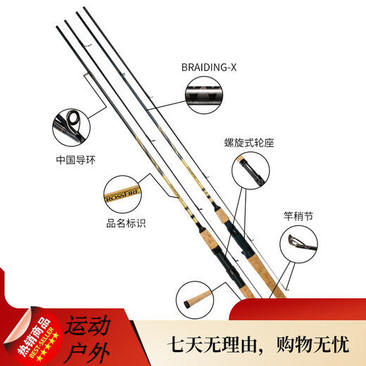 达亿瓦（DAIWA） CROSSFIRE 路亚竿入门路亚杆钓竿路亚钓鱼竿 进口路亚 682mlbcs(中软调枪柄) 2.03m