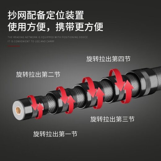 
Short section big net rod 46T high carbon mini jade handle 3 meters fish retractable rod super hard portable rod set 695m 6 meters carbon rod shrink 95CM