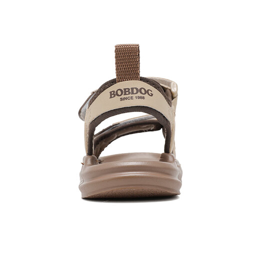 Babudou children's shoes boys summer new soft-soled beach shoes 2025 open-toed children's sandals casual versatile shoes khaki/ancient tree brown 31 suitable for feet 18.7cm long