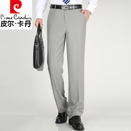 Pierre Cardin Brand Herrenanzug Hosen für Männer Sommer dünn drapiert gerade Maulbeer -Seidenanzug Hosen Geschäfte Casual Work Hose schwarz 9902 Sommer dünn 29 2 Fuß 2 Taille