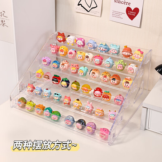 MPPMCK cutesy storage box display box mini toy blind box storage rack small ornaments display rack acrylic transparent single layer cutesy storage rack only 1 grid 1*1*1cm