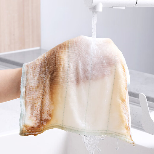 Camellia kitchen dishcloth, cotton soft cleaning towel, rag that absorbs water, does not shed easily, stains oil, dishcloth, household cleaning, tablecloth, soft cleaning cloth (2 packs, 10 pieces in total) 30CM*30CM