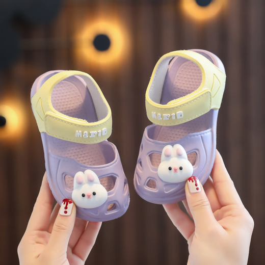 Jingga children's beach shoes happy Mary children's sandals summer hole shoes girls' heads Velcro non-slip boys' household 9277 gray color 13 size 13 size 13 recommended 12.5-13 feet