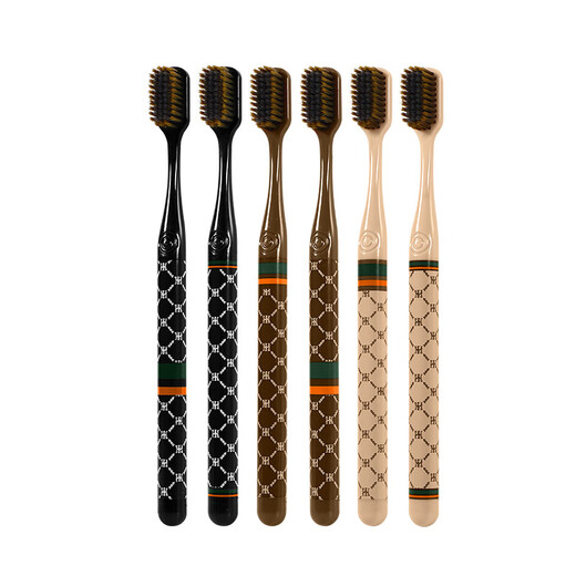 Henke [6 Geschenkboxen] Beliebte Produkte leichte Luxuszahnbürste für Haushalt Ultra-Fein-Neutralhaar Erwachsener Breitkopf Hochwertiger Druckhand [6 Geschenkboxen] HK-1105 6