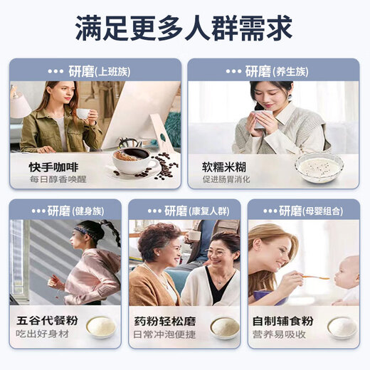 Jingyan grinding mill, ultra-fine grinder, Chinese herbal medicine crusher, household grinding mill, commercial grain crusher, strong power, 500ML large capacity grinding mill