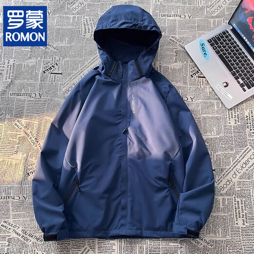 Romon Herren 2025 Neuer Sommer Dünne Outdoor-Drei-in-Eins-Jacke Soft Shell Mountain Climbing Anzug Frauen Windschutzbergsteiger 6628 Schwarz [Frauenstil] 4xl