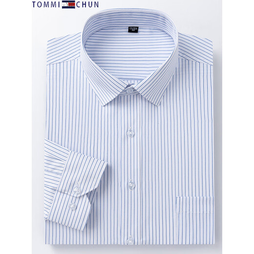 Tommy Jeans Tommy Long Sleeve Shirt Herren Frühlings- und Herbst-New Fashion Career Professional Working Junior und junges Shirt 6630 XL 38 Gewicht über 115-120jin [Jin ist gleich 0,5 kg]