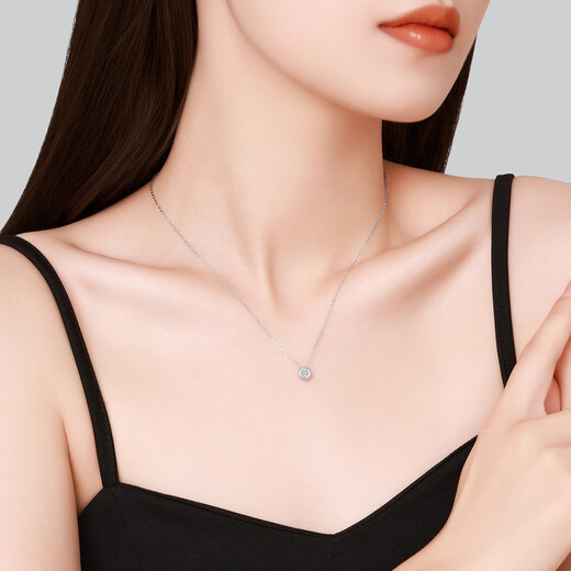 Chao Acer PT950 Platinum Diamond Necklace Girls Birthday Gift Pricing Platinum XQP42200016 Chain length about 42cm