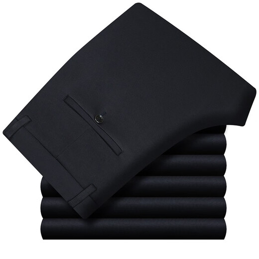 Lomonmon Romon Silk Silk Pantalons Men's Not-Scalding Super tombant l'âge moyen et âgé laine épaisse lâche taille haute combinaison de costume Fugui Gray 9863 Spring and Automne Style 29 Taille 2 pieds 2 Circonférence de la taille