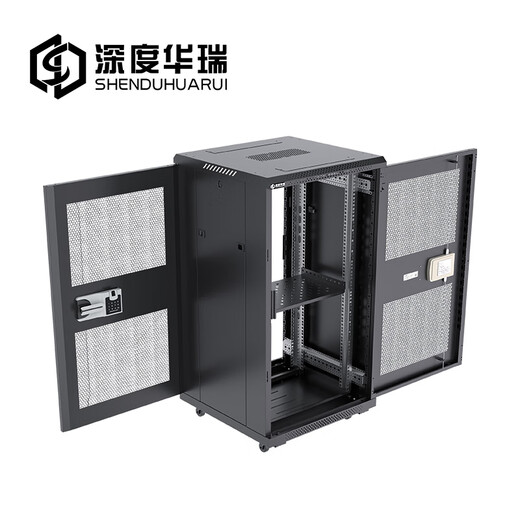深度华瑞 密码锁机柜网络22u支持指纹密码双人开锁定制款网门 600X600X1200 WDH-6622L
