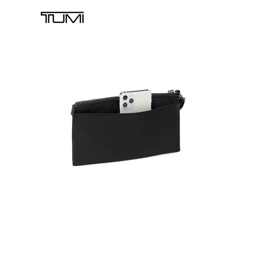 TUMI JD Outlet VOYAGEUR women's high-end fashion clutch black with smoke gun color
