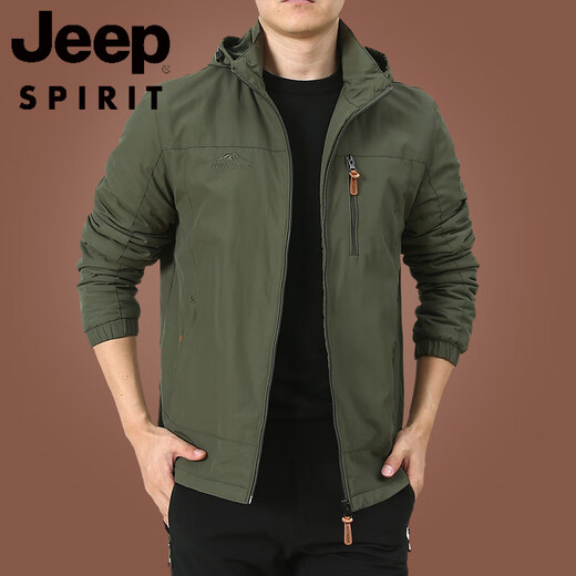 Jeep Spirit Outdoor Men's Jacket Otoño e Invierno 2025 Nuevo ropa de otoño de los hombres de mediana edad más chaqueta de vellón Primavera y otoño
