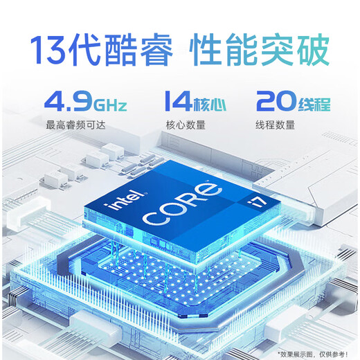 Wu Color Fish 13th generation Core i7-13650HX 16GD4 1TB solid state desktop computer host game graphic design home business office desktop complete machine 23.8 inches