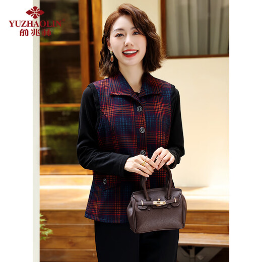 
Yu Zhaolin middle-aged and elderly women's clothing fashionable mother's vest spring and autumn vest wears mother-in-law vest top Y243U7002