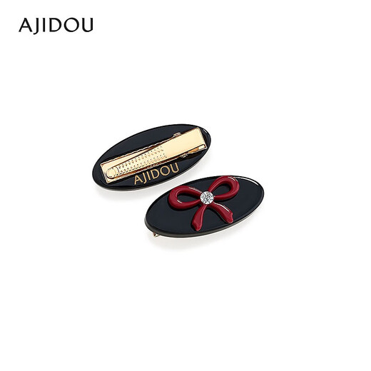AJIDOU Ajidou hairpin birthday gift small and cute bow duckbill clip for girlfriend, best friend and child black