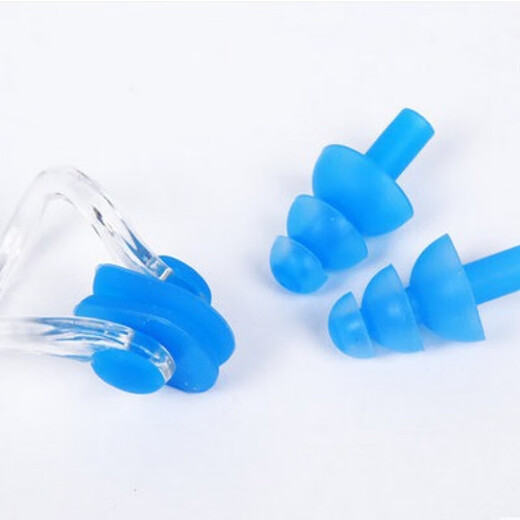 Silicone boxed nose clip earplug set simple swimming and diving supplies for children and adults waterproof and soft yellow box