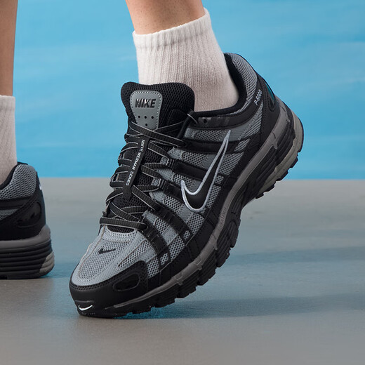 Nike Herrenschuhe 2025 Neue Herbst-Turnschuhe P-6000 Retro Low Top Leichtes atmungsaktives Verschleiß-resistenter Freizeit-Dad-Schuhe If6199-003 Black Grey 42