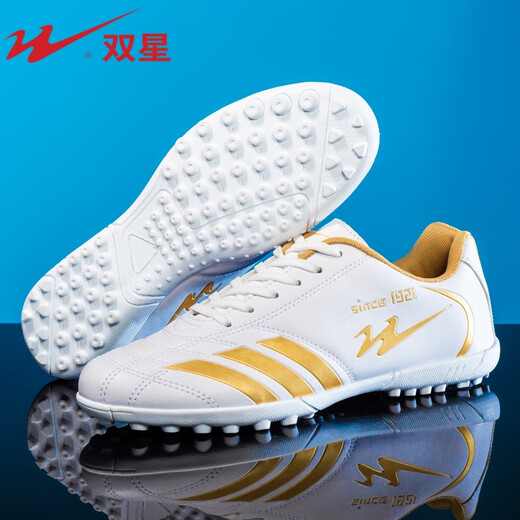 
Double Star Football Shoes Men's TF Broken Nails Adult Teenagers Anti-Slip and Wear-resistant Professional Competition Training Shoes Sneakers Sling Shoes Platinum 41