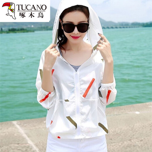 Woodpecker sunscreen clothes for women 2025 summer new Korean version small loose and versatile student sunscreen clothes thin short jacket Pink blue plaid without pocket S recommended 70-85 Jin [Jin equals 0.5 kg]