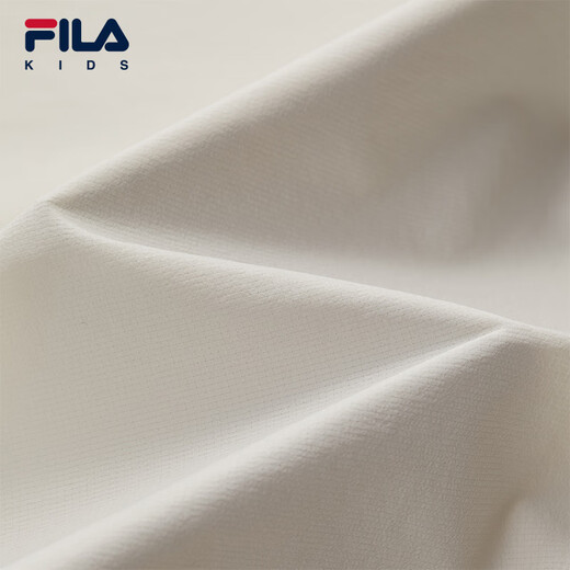 FILA Children's Sun Protection Clothing 2025 Autumn New Boys Hooded Woven Jacket Vanilla Gray-GY 120