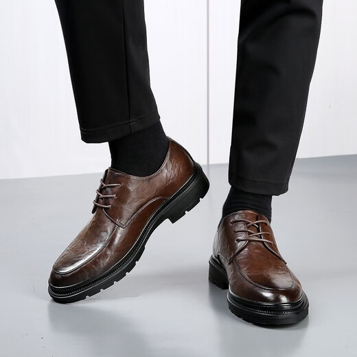 Cartelo Herrenschuhe neue Herren Herbst Business Herren formelle Verschleiß atmungsmaschiger weicher Lederschuhe Britische Softleder Casual Bräutigam heiraten 9903 Black Basic Model 38