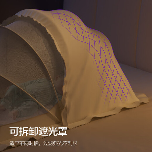 Avent Philips crib mosquito net cover newborn baby full cover universal foldable light-shielding installation-free anti-mosquito cover five pieces - mesh mosquito net small size - about 98*55*60cm