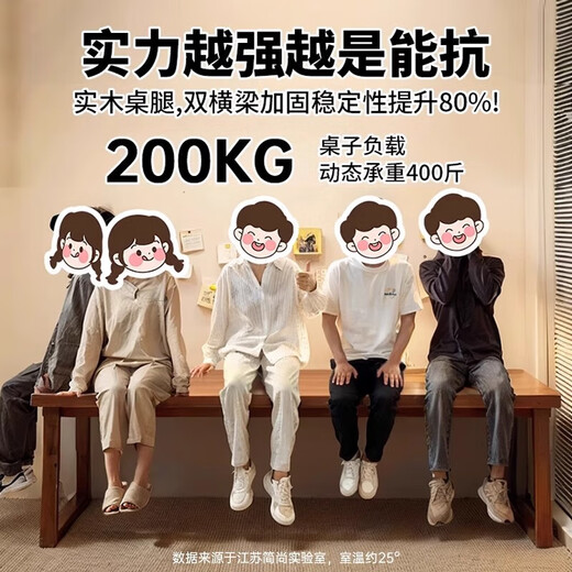 Solid wood leg desk home modern minimalist office desk computer table bedroom study table small apartment student writing desk solid wood leg walnut color 160*60 thickened single table