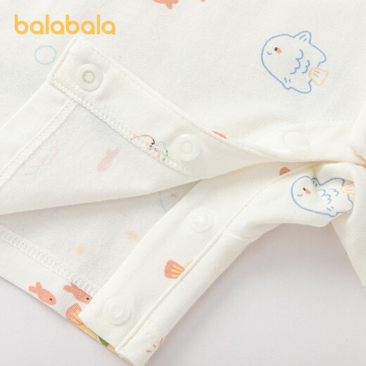 Balabala shopping mall same style baby jumpsuit boys romper 2025 new summer clothes fashionable and cute white tone 00311 90cm