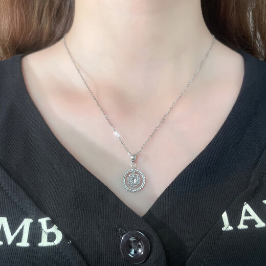 CHINA GOLD platinum pendant pt950 winding Möbius ring platinum necklace girl birthday gift for girlfriend and wife about 2.05g