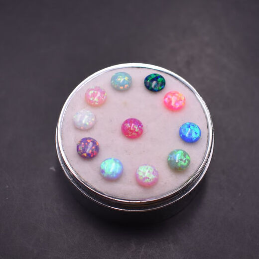Opal Ring Opal Round Flat Bottom Smooth Semi-circular Face Loose Stone 5mm (op06)