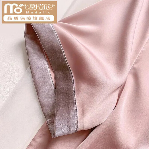 
Modal casual pajamas women's thin summer ice silk short sleeve shorts lapel home clothes summer suit simple to wear outside YFY-9901 [ice silk double short] M [recommended 80-100Jin [Jin equals 0.5 kg]]