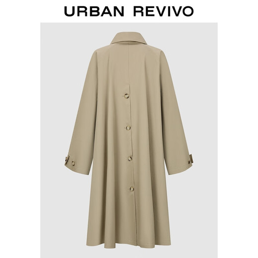 UR new autumn women's retro modern large lapel ultra-loose windbreaker jacket ULG150003 Khaki (loose) S (XS-S)
