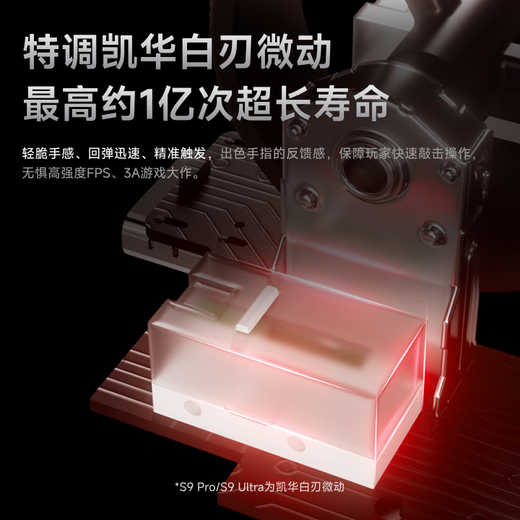 迈从前行者S9Pro/Ultra有线无线鼠标蓝牙三模轻量化游戏PAW3950/3395电竞8K回报率笔记本台式电脑中大 S9月白-三模+3395+环诺5千万+双1