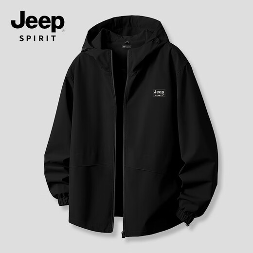 JEEP SPIRIT Jeep Men's Jacket Autumn Outdoor Fishing Three-Proof Cycling Jacket Anti-wrinkle Wear-Resistant Waterproof Sports Jacket Men