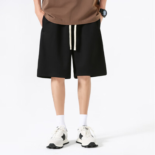 
Jeanswest heavy shorts men's 2025 new summer loose casual versatile five-match pants make you look taller and slim straight sports mid-sports pants light rice (free pants with lower left in front) L 175/(weight 120-140Jin [Jin equals 0.5 kg])