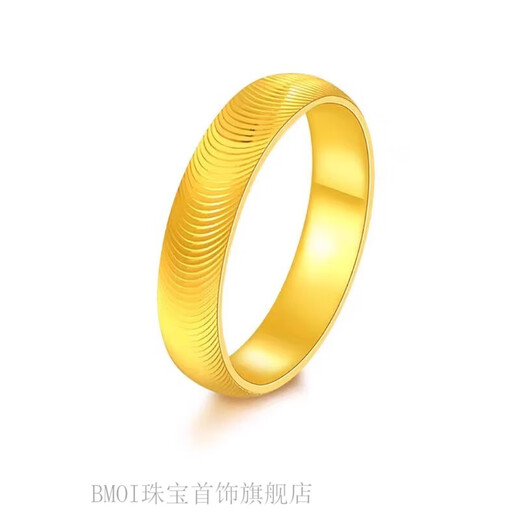 BMOI Old Phoenix 999 Gold Pure Gold 5G Gold Cat's Eye Ring Women's Sparkling Surface 24K Pure Gold Ring Ring Cat's Eye Ring No. 7