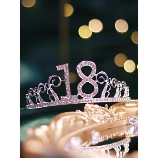 Aitanfang crown headdress birthday 18-year-old best friend gift for girls 18-year-old 18-year-old coming-of-age ceremony female adult ceremony sense small 18-year-old rhinestone crown