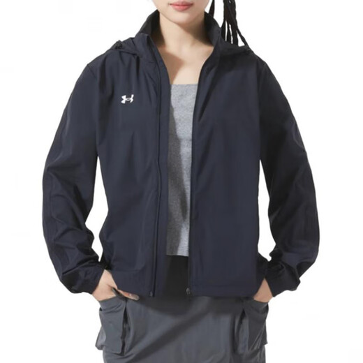 
Under Armour logo training running sports hooded casual jacket jacket women's black black S