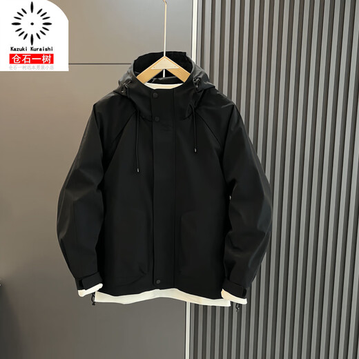 Kuraishi Kazuki Autumn and Winter Hooded Jacket Work Jacket Men's 2025 New Fashion Versatile Sports Outdoor Top Khaki XL