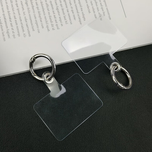 MPPMCK mobile phone dust plug new mobile phone lanyard anti-lost patch men's and women's universal fixed clip back card portable charging port buckle gasket metal hanging buckle shell universal gasket 3 pieces transparent clip + silver round buckle