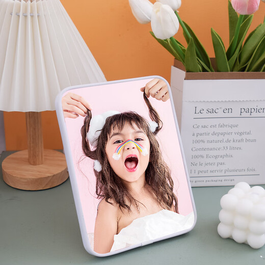 Marco de fotos de boda, fotos lavadas, personalizado en ampliación de fotos, mesa para colgar en la pared, impresión de cristal, alta gama, blanco noble, madera_8 pulgadas