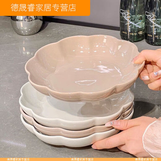 XMSJ Upgrade-Unterglasur-Schalen und Essstäbchen, die neue Hausschalen und Schalen Reisschalen Suppenschalen und Teller Set Simple Color Glaze Platte 8,5 Zoll 2 Packs 1278