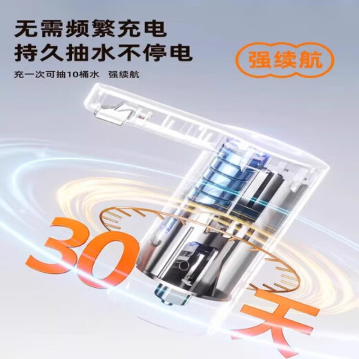
Xiaomi Youpin Water Pumper Bucket Water Electric Water Pumper Automatic Water Suction Bucket Water Pressure Water Pump 1047 304 Stainless Steel Water Soft Pipe + USB Charging Cable