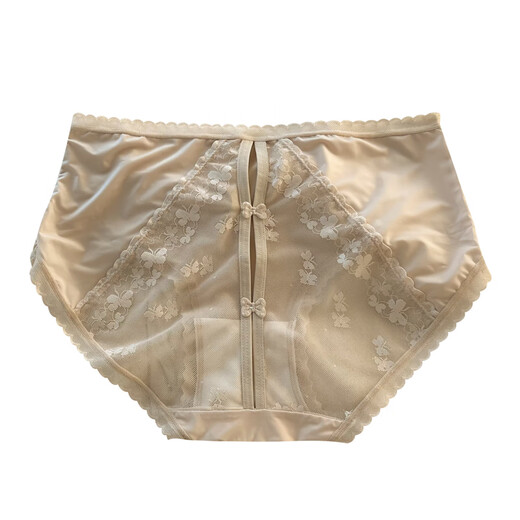 Demon Fox Women's Underwear Sexy Lace 4 Pack Pure Sexy Lace Underwear Femme Sexless Strip Mulberry Silk Bottom Gotch Girls 2 Y3899-GRAY + Tone Peau + vert + rose clair L Convient pour 80-120Jin [Jin est égal à 0,5 kg]