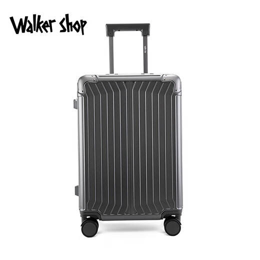 Walker Shop suitcase aluminum alloy trolley travel code box universal wheel suitcase anti-fall large capacity lightweight silent box dark gray 24 inches